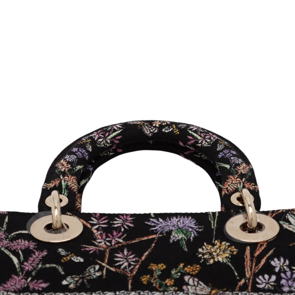 Pre-Loved Dior Medium Embroidered Canvas Herbarium Lady D Lite - Picture 8 of 10